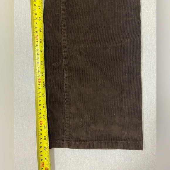 St.  Johns Bay Pants Women Brown Corduroy Straight Leg Cotton Pockets Sz 12 - Picture 13 of 13